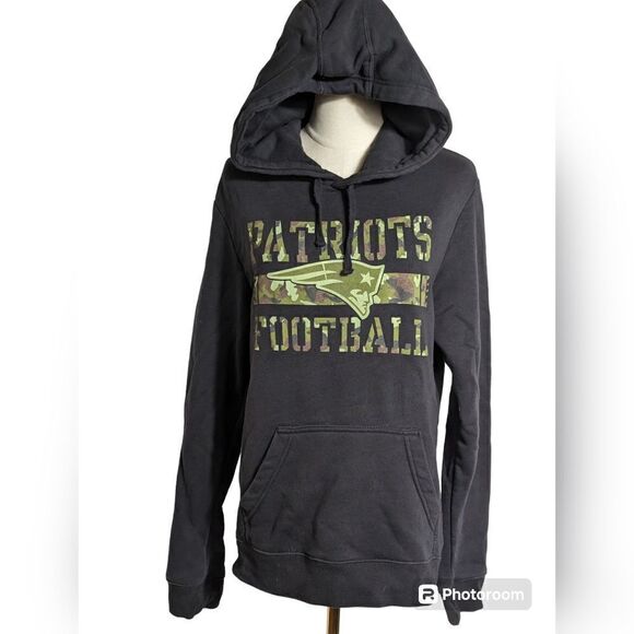 NFL New England Patriots Black Military Hoodie Sweatshirt - Picture 1 of 6